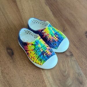 Native Kids Toddler Jefferson Rainbow Tie-Dye Slip-On Sneakers - Multicolor sz 5